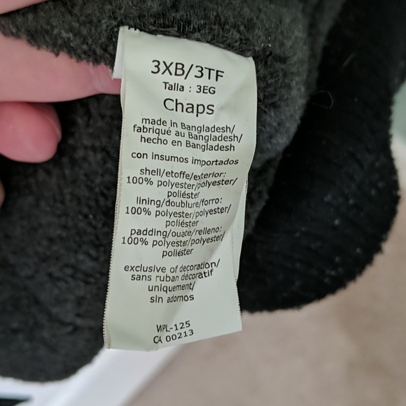 👣Chaps by Ralph Lauren Black Fleeced Lined Vest - Size 3XB - Picture 5 of 5